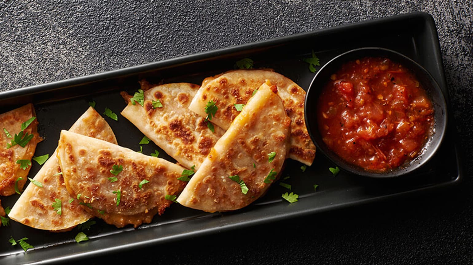 Cheesy Wonton Quesadillas